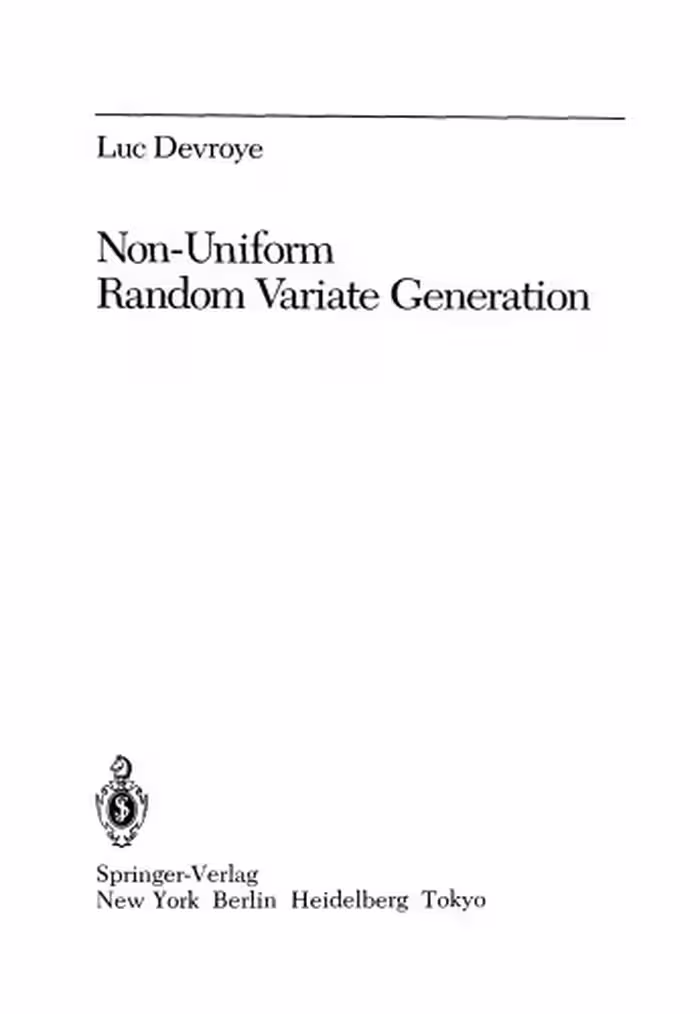 خرید و دانلود نسخه کامل کتاب Non-Uniform Random Variate Generation