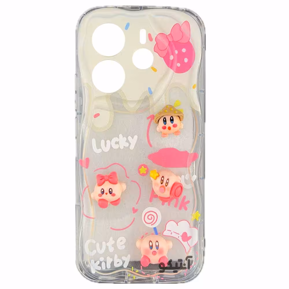 قاب پاستیلی شفاف عروسک برجسته مناسب برای Xiaomi Note14-4G-کد 40928