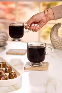 فنجان شیشه ای پایه دار 220 سی سی لیمون