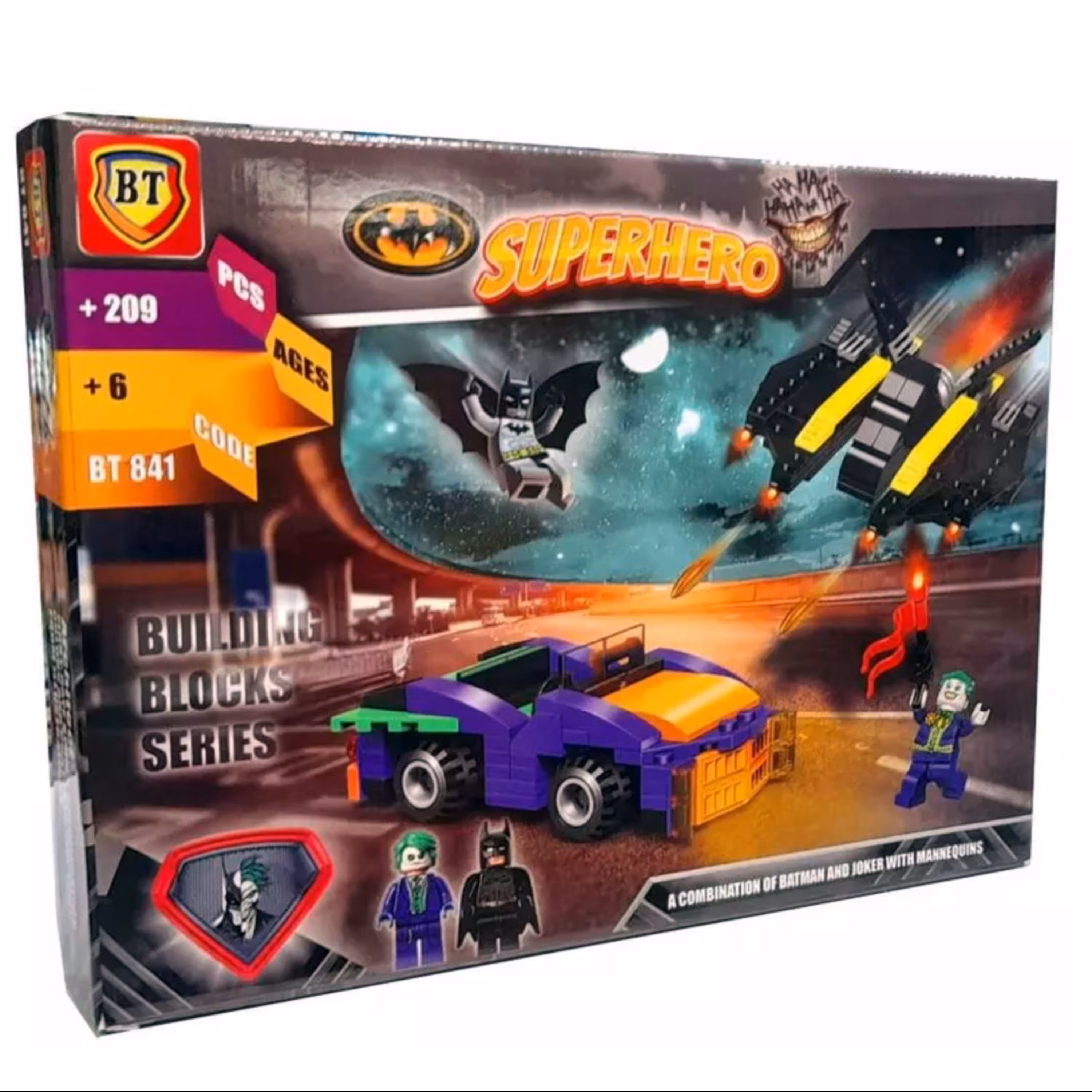 اسباب بازی لگو دو شخصیتی جوکر و بتمن 209 قطعه BT841