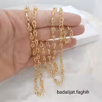 زنجیر یزدی طرح طلا جنس فوق العاده با کیفیت و رنگ ثابت و آبکاری طلا شده 