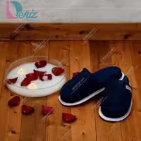 دمپایی حوله ای طرح کرالیچ رنگ سرمه ای