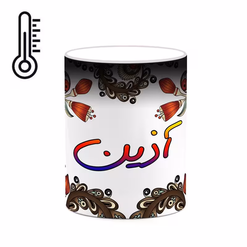 ماگ حرارتی   اسم آذین  سنتی گل و بته کد mgh43358