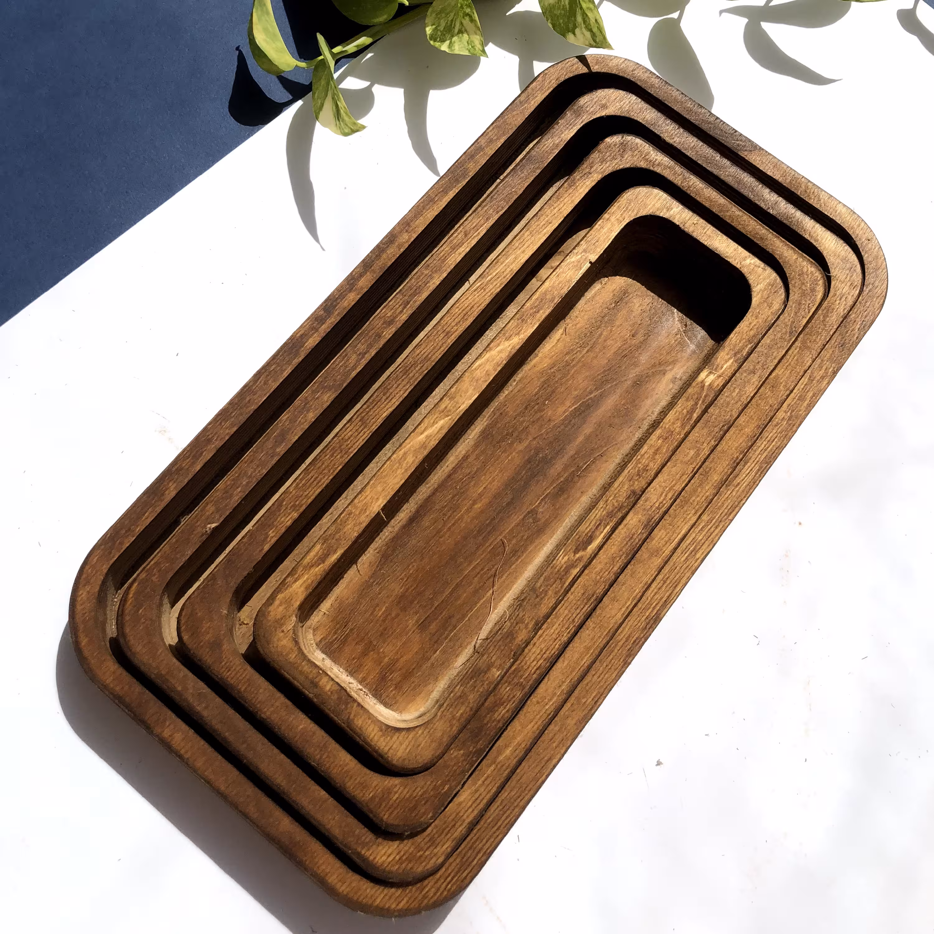 ست پذیرایی وسرو 4تیکه مستطیل چوبی جنس وکیفیت عالی ودرجه یک زیبا وکاربردی 