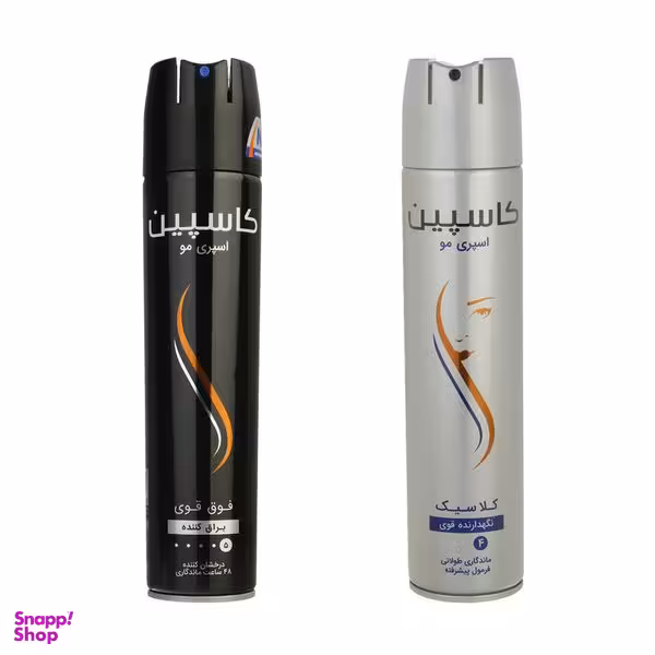 اسپری مو کاسپین مدل کلاسیک حجم 250 میلی لیتر به همراه اسپری مو کاسپین مدل mega hold حجم 250 میلی لیتر