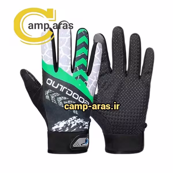 دستکش دوچرخه سواری ورزشی تاچ دار OUTDOOR - کمپ آراس
