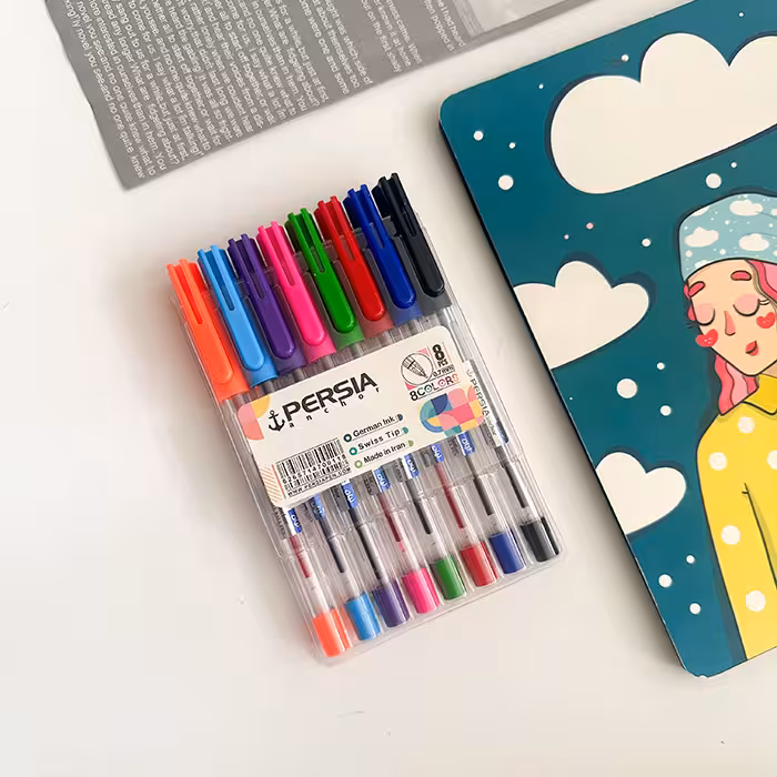 خودکار 8رنگ 0.7 پرشیا