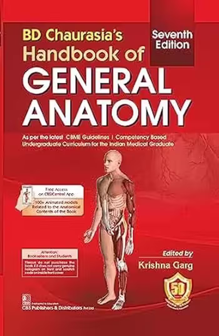 خرید و دانلود نسخه کامل کتاب BD Chaurasia’s Handbook of General Anatomy
