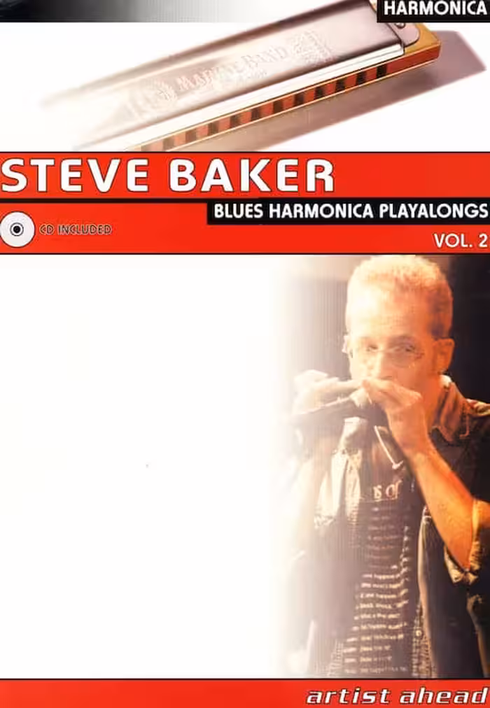 دانلود کتاب Blues Harmonica Playalongs Vol. 2 از Hemethod | آموزش ساز دهنی با سبک بلوز Steve Baker