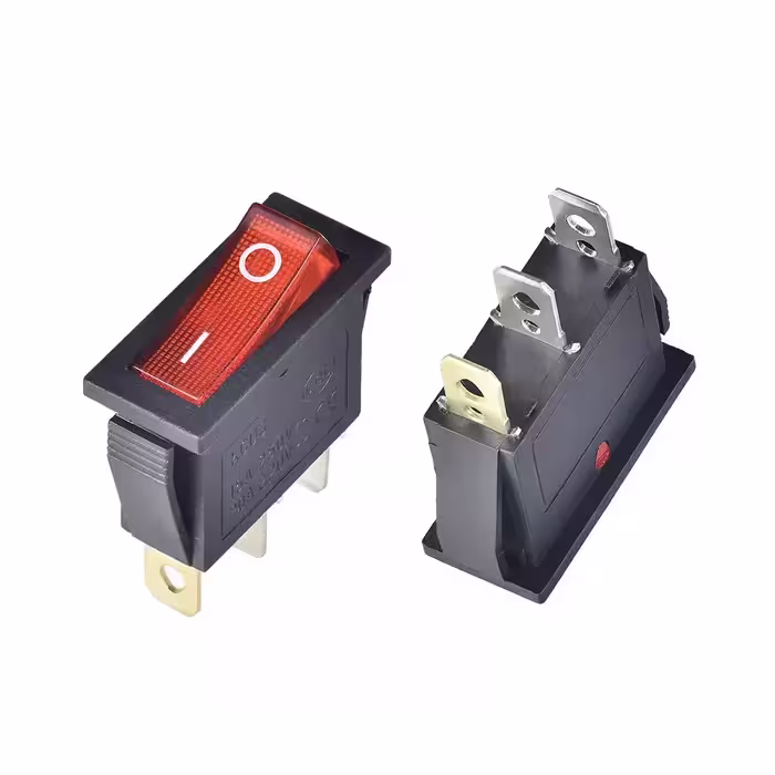 کلید راکر باریک دو حالت 3 پایه چراغدار KCD3 – مرغوب