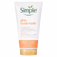 ژل شستشو صورت سیمپل مدل Glow | ویتامین C | روشن‌کننده و آبرسان