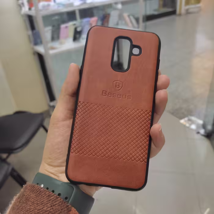 کاور گوشی سامسونگ A6 plus مدل چرم بسیار مقاوم و ضد ضربه 