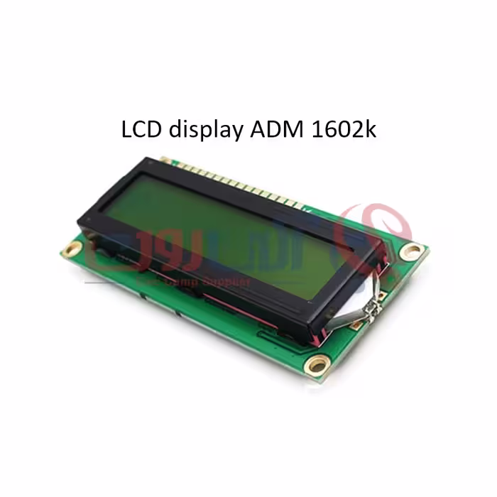 نمایشگر LCD 2x16 با پس زمینه آبی منفی، مدل ADM 1602k