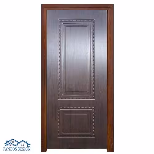 درب pvc رنگ قهوه‌ای سوخته با طرح خاص کد 1478