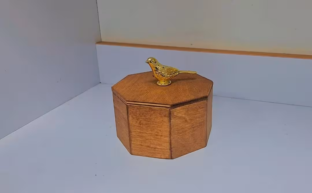 پنج تیکه چوبی شش ضلعی همراه با قندون گنجشکی