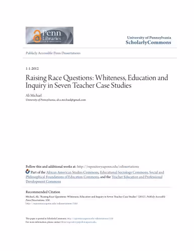 خرید و دانلود نسخه کامل کتاب Raising Race Questions: Whiteness, Education and Inquiry in Seven Teacher Case Studies