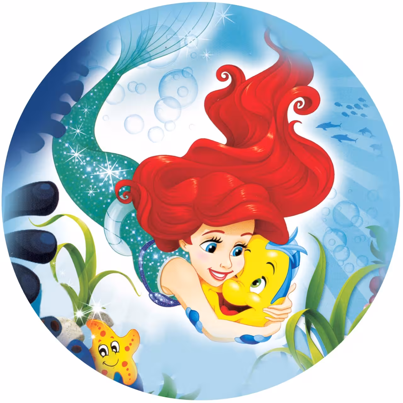 بنر گرد پری دریایی طرح 2 ( 100 * 100 سانتی متر )