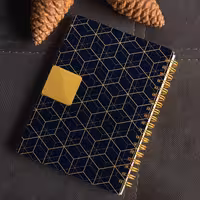 دفتر یادداشت مشکی طلایی