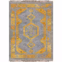 فرش 1240 شانه طرح دستباف کد G1025 طوسی