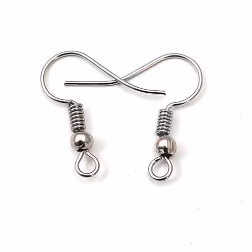 گوشواره استیل عصایی نقره ای