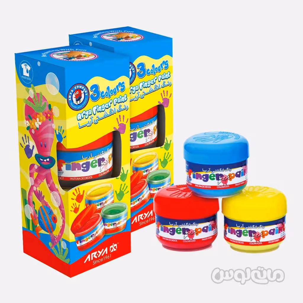 رنگ انگشتی 3 رنگ جعبه ای آریا

