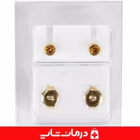 گوشواره طبی طلایی کافل پیرسینگ طبی گوش بسته 2 عددی