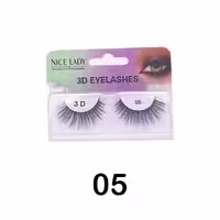 مژه جفتی رنگی 3D نایس لیدی هاله آبی شماره 05