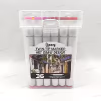 ماژیک راندو (دو سر) 36 رنگ لاینری Linery