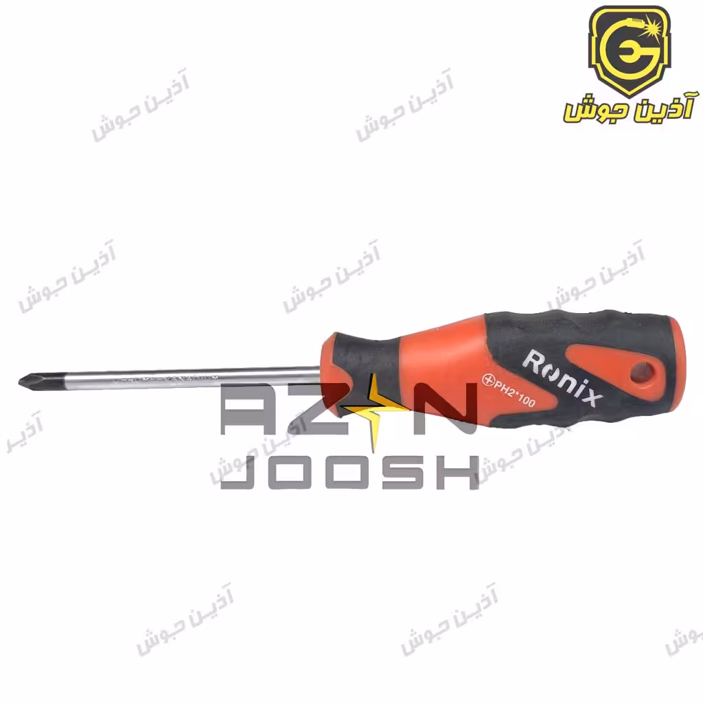پیچ گوشتی چهارسو 100*6 (PH2) دسته TPR رونیکس Ronix مدل RH-2866