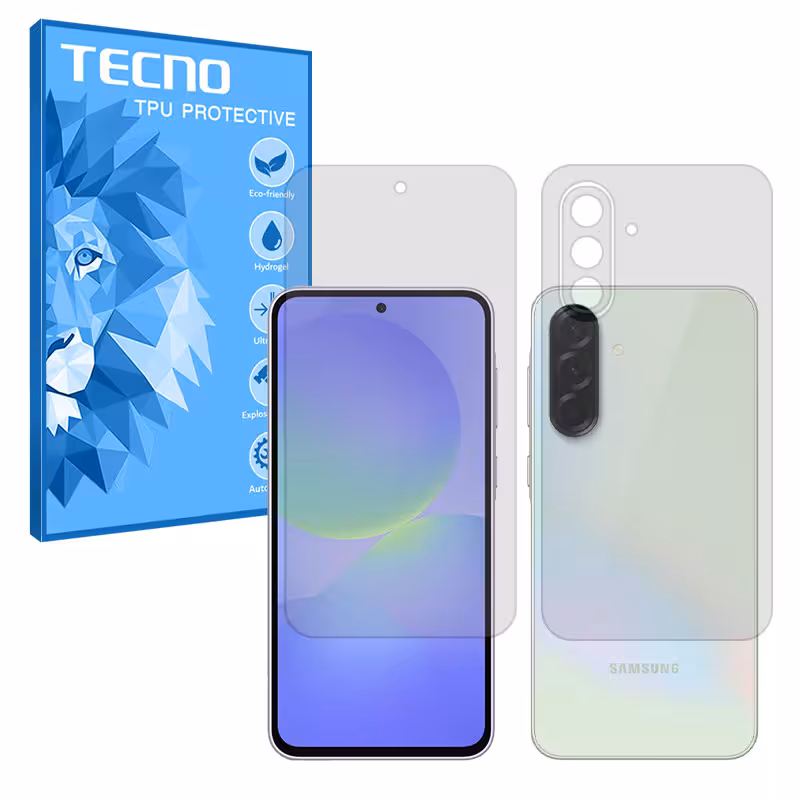 محافظ صفحه نمایش شفاف تکنو مدل Resistant مناسب برای گوشی موبایل سامسونگ Galaxy A56 به همراه محافظ پشت گوشی