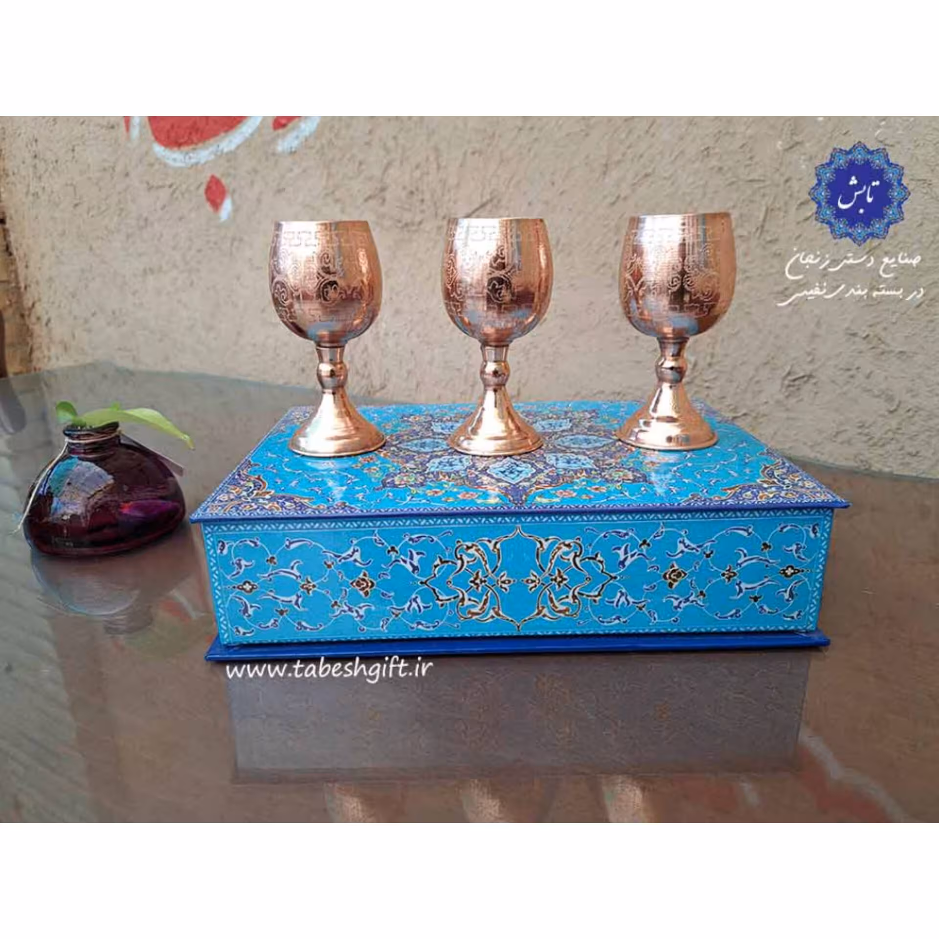 ست گیلاس خوری مسی