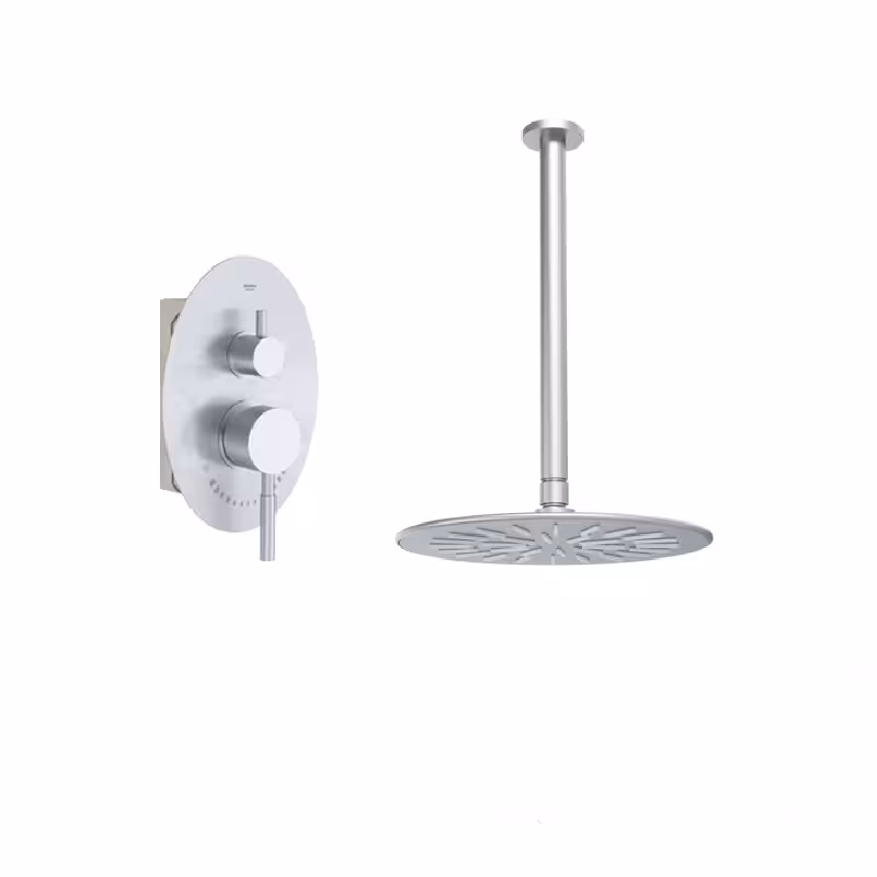 شیر حمام توکار شودر مدل روگن تیپ 1 ABS کروم مات