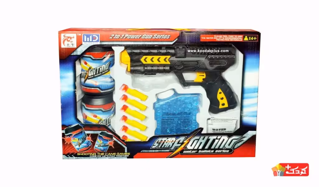 کلت تیر پرتابی فومی و ژله ای به همراه قوطی مدل 2014