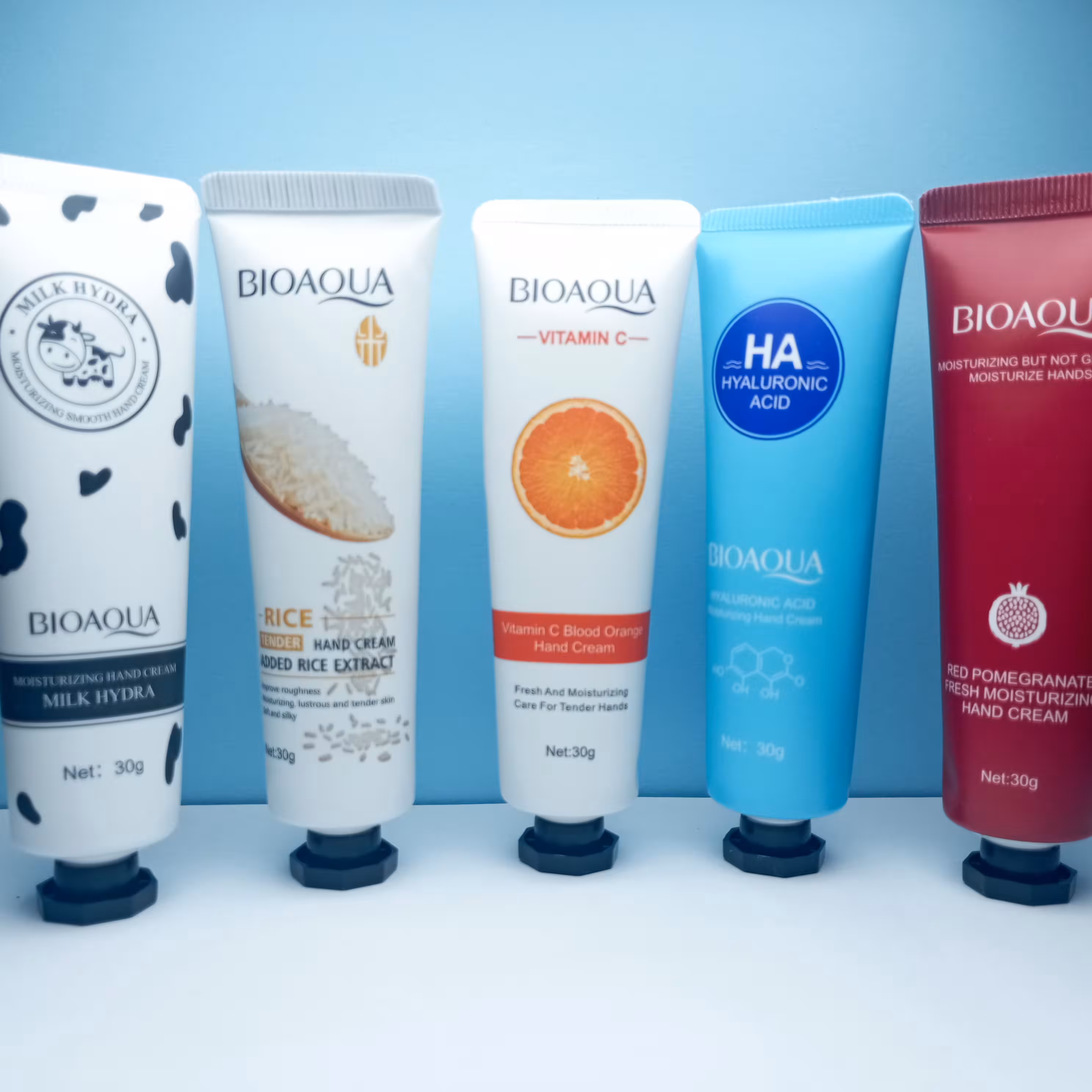 کرم دست و صورت  بیواکو پک 5 تایی برنج شیر گاو ویتامین سی هایلورنیک اسید و انار