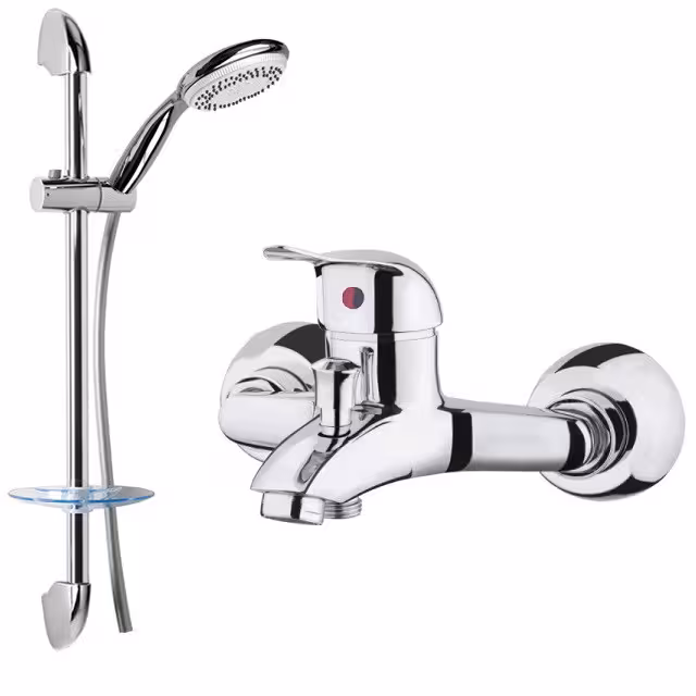 شیر حمام شادان مدل FR-CR به همراه علم دوش حمام