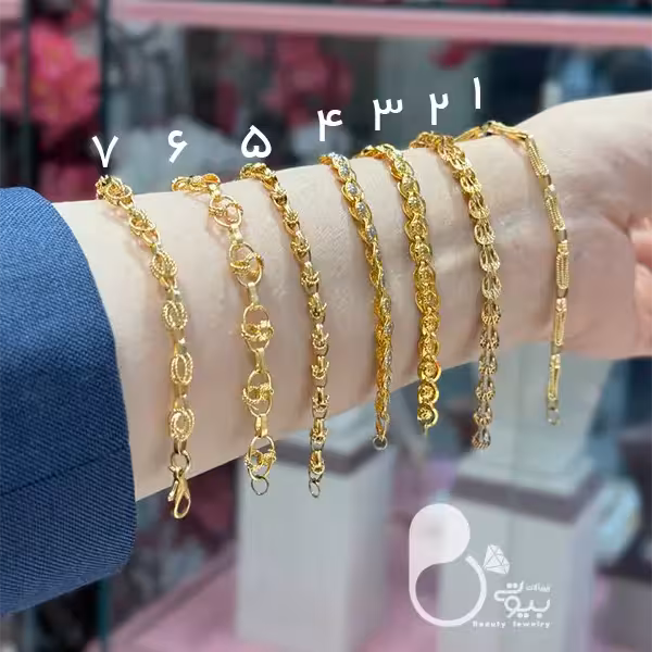 دستبند طرح طلا