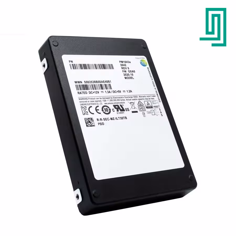 Samsung PM1643A MZILT30THALA-00007 Solid state drive 30.72TB Internal 2.5" SAS 12Gb/s