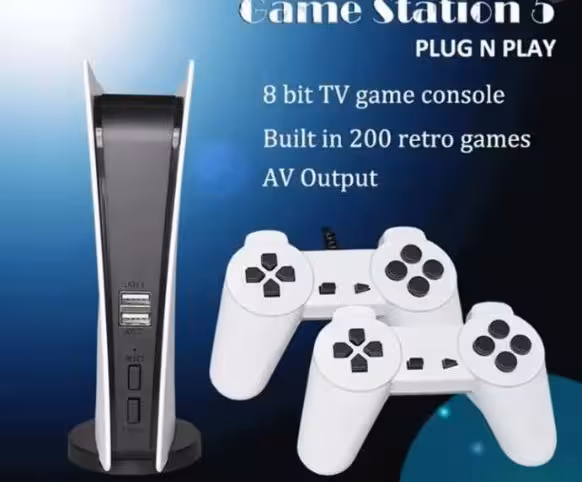 گیم استیک مدل با کنسول با دو دسته سفید