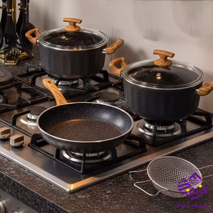 سرویس قابلمه 25پارچه گرند الیپس مشکی پویان