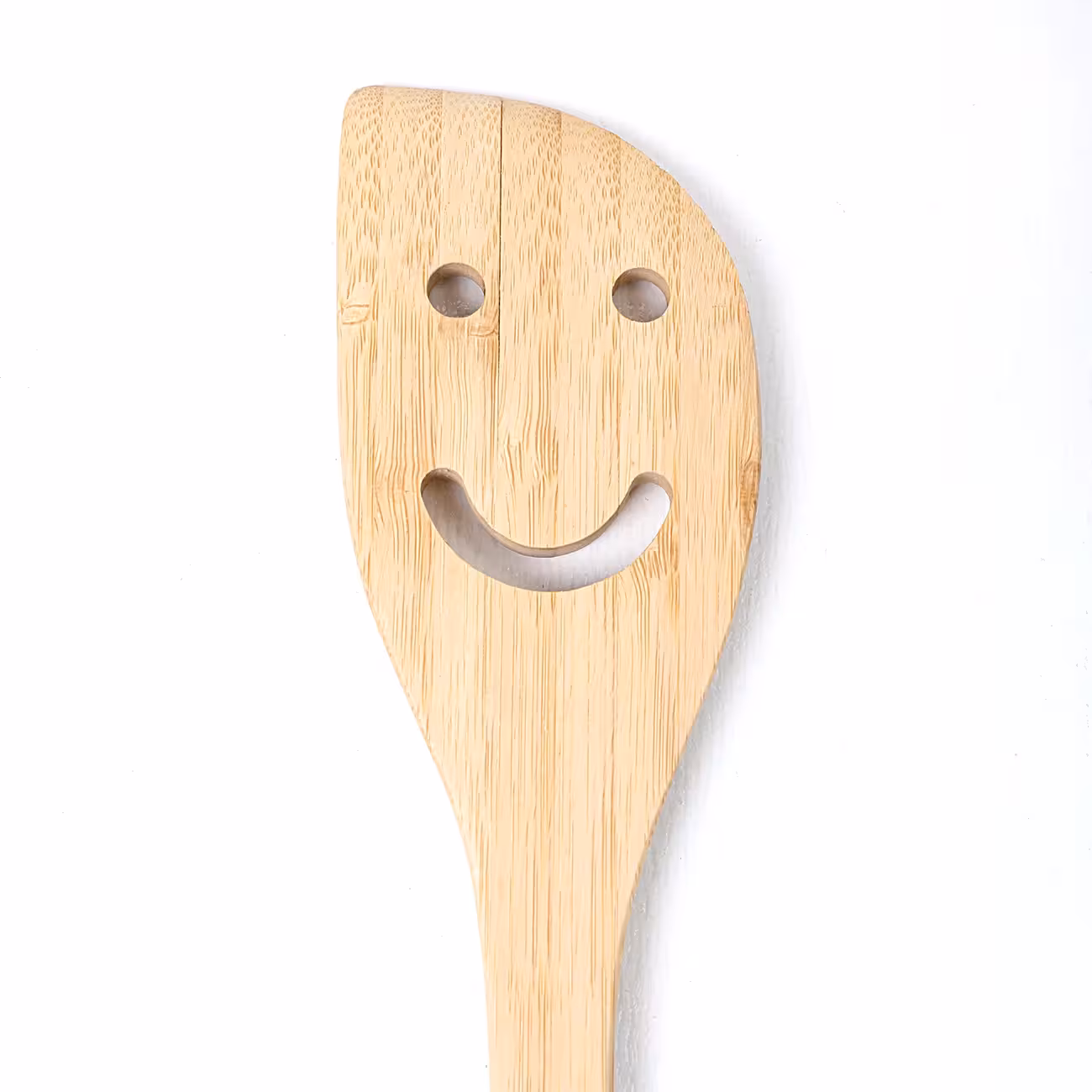 کفگیر بامبو طرح لبخند و گل