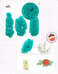 چاپ فوندانت 3عددی حاشیه و گل