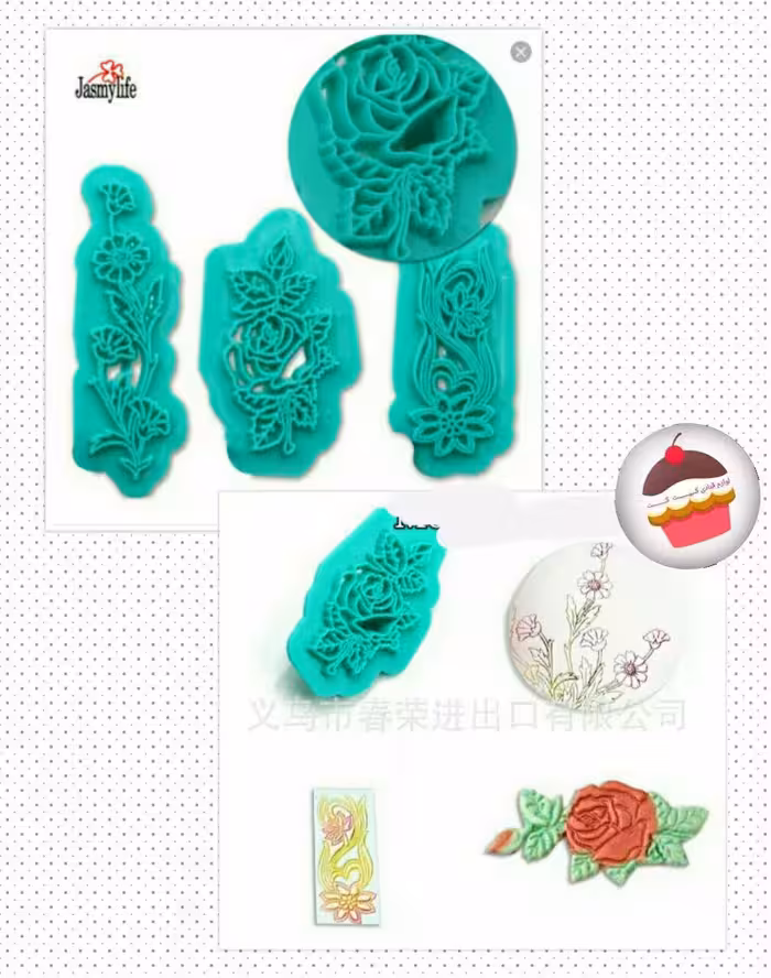 چاپ فوندانت 3عددی حاشیه و گل