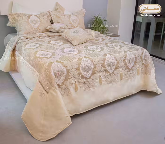 روتختی دو نفره عروس 9 تکه طرح باربارا نباتی