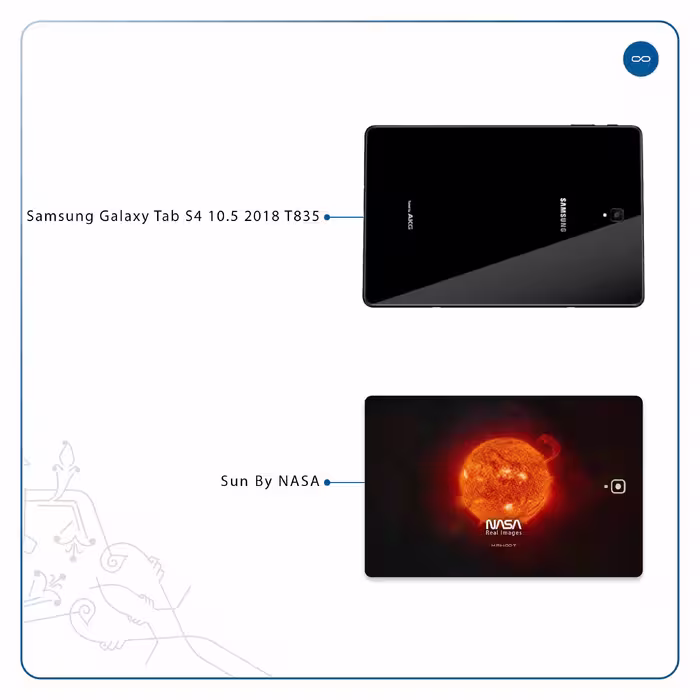 برچسب پوششی ماهوت مدل Sun-By-NASA مناسب برای تبلت سامسونگ Galaxy Tab S4 10.5 2018 T835