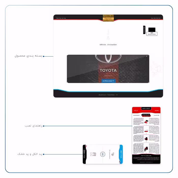 برچسب پوششی ماهوت مدل TOYOTA-Logo مناسب برای تبلت اپل iPad Air 2013 A1476