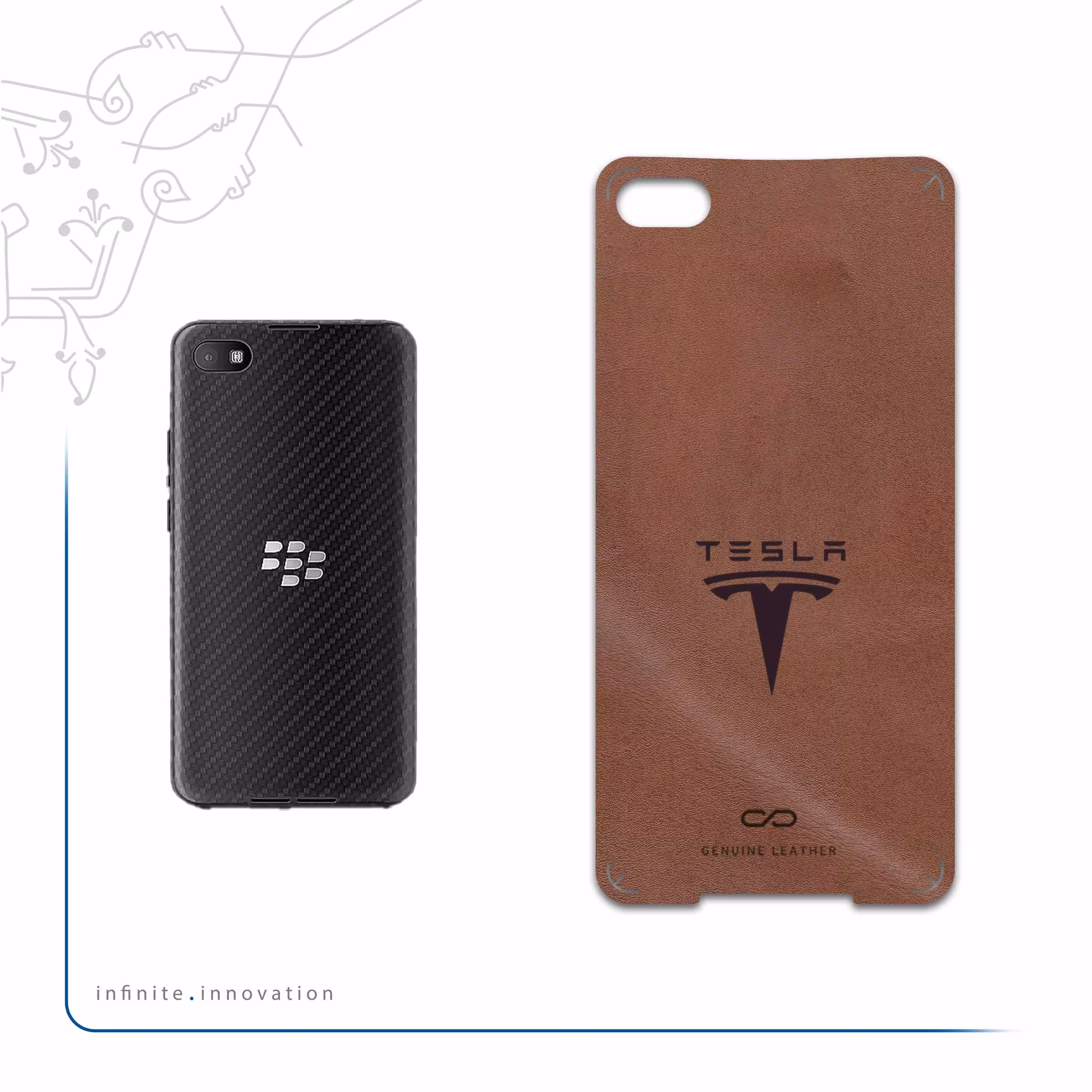 برچسب پوششی ماهوت مدل MNL-TSLA مناسب برای گوشی موبایل بلک بری Z30