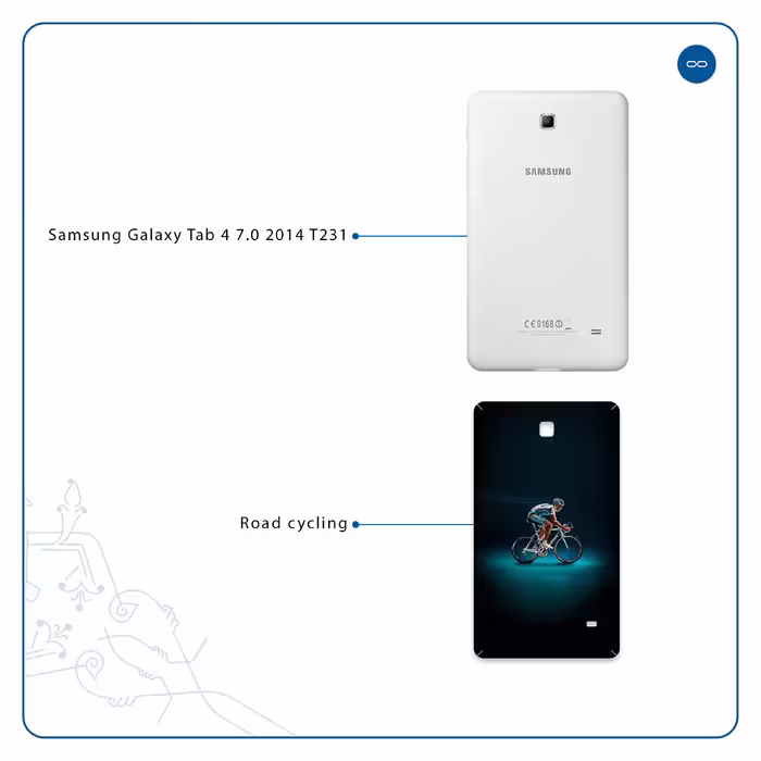 برچسب پوششی ماهوت مدل Road cycling مناسب برای تبلت سامسونگ Galaxy Tab 4 7.0 2014 T231