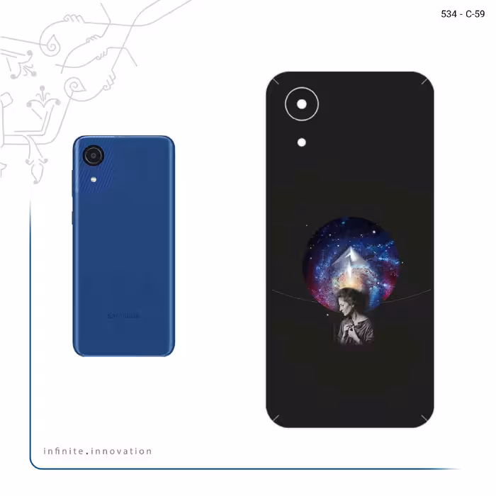 برچسب پوششی ماهوت مدل Collage of surreal Portrait of Women 3 مناسب برای گوشی موبایل سامسونگ Galaxy A03 Core