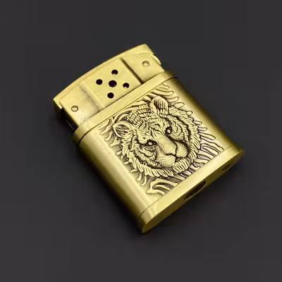 فندک مدل کلاسیک طرح شیر کد DKD-851