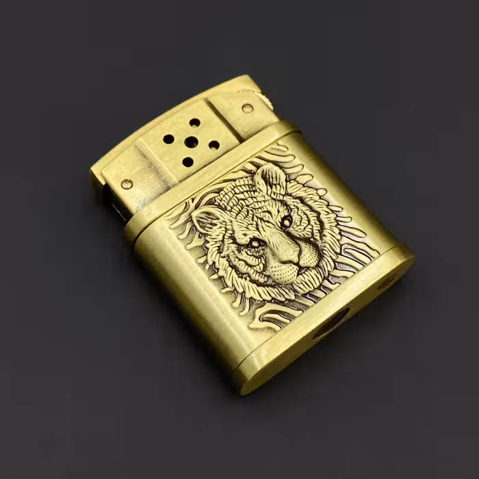 فندک مدل کلاسیک طرح شیر کد DKD-851